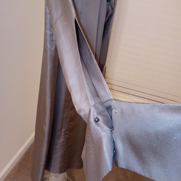 NWT BANANA REPUBLIC DRESS Elegant Unique Vintage Silk Gray - Picture 2 of 6